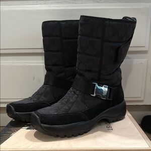 Coach Women's Black Quilted Winter Boots